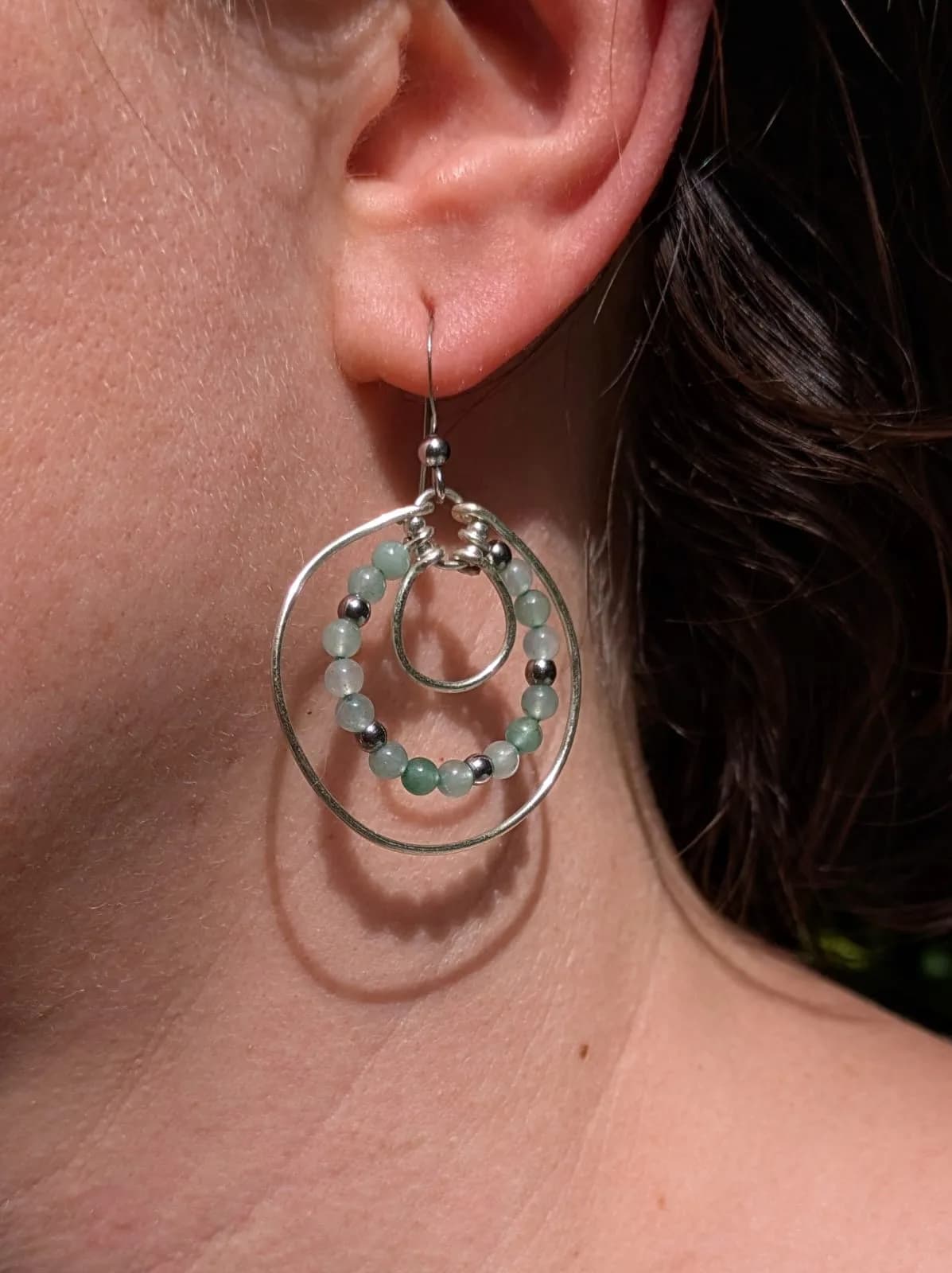 Ronds d'argent et d'aventurine