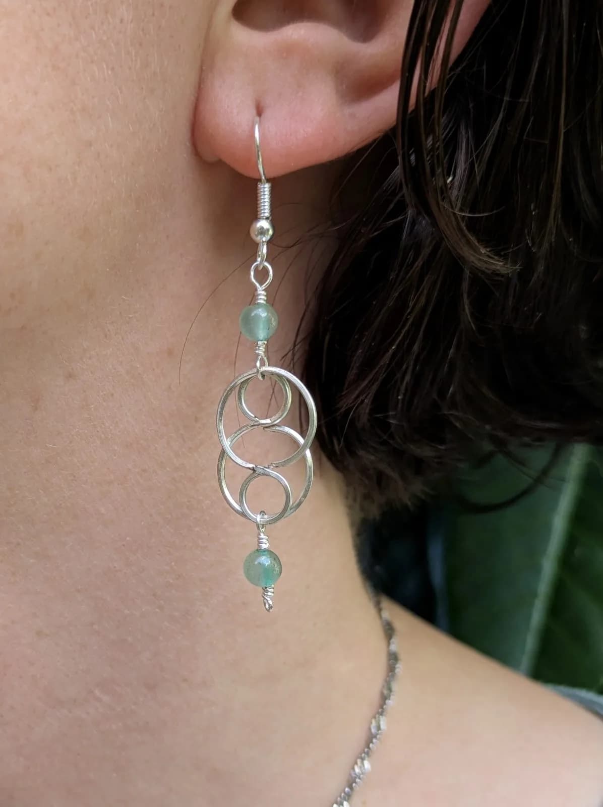 Entrelac viking aventurine argenté